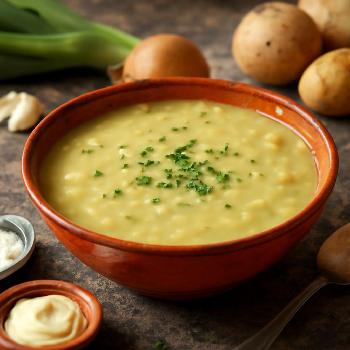 Soupe de Poireaux et Pommes de Terre Épaissie Naturellement