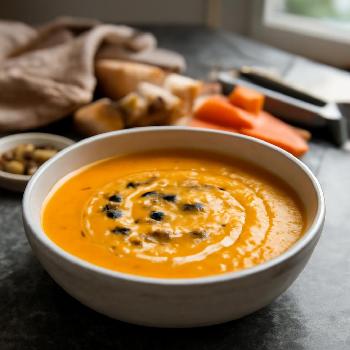 Soupe de Potiron et Carottes au Gingembre